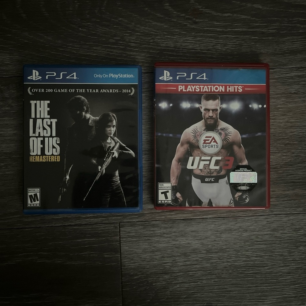 PS4 The Last of Us Remastered and UFC 3 Games